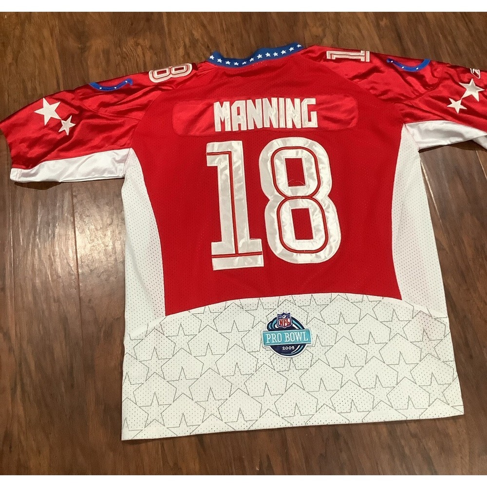 NFL INDIANAPOLIS COLTS REEBOK FOOTBALL SHIRT PRO BOWL #18 PEYTON MANNING Stitch